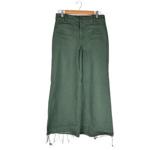 Loft Palmer‎ Wide Leg Women’s raw hem cropped pants SZ 4